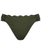 Scallop Rio B Swimwear Bikinis Bikini Bottoms Bikini Briefs Khaki Green Hunkemöller