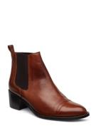 Biacarol Dress Chelsea Shoes Boots Ankle Boots Ankle Boots With Heel Brown Bianco