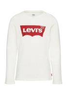 Levi's® Long Sleeve Batwing Tee Tops T-shirts Long-sleeved T-Skjorte White Levi's