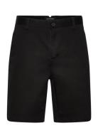 Milano Twill Shorts Bottoms Shorts Chinos Shorts Black Clean Cut Copenhagen