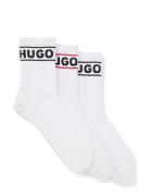 3P Qsrib Sporty Cc W Lingerie Socks Regular Socks White HUGO