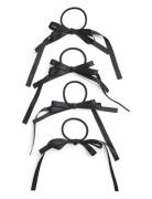 Pcfranca 4-Pack Elastic D2D Accessories Hair Accessories Scrunchies Black Pieces