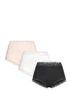 Brief High Emelie Ditsy 3 Pack Lingerie Panties High Waisted Panties Pink Lindex