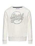 Jjminds Sweat Crew Neck Jnr Tops Sweatshirts & Hoodies Sweatshirts Grey Jack & J S