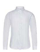 Stretch Collar Stripe Slim Shirt Tops Shirts Business White Calvin Klein