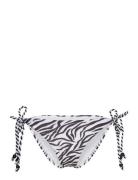 Doha Zebra Cheeky T Swimwear Bikinis Bikini Bottoms Side-tie Bikinis White Hunkemöller