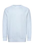 Waffle Texture C-Neck Tops Sweatshirts & Hoodies Sweatshirts Blue GANT