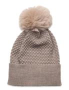 Oslo Beanie - Fake Fur Accessories Headwear Hats Beanie Beige Mp Denmark