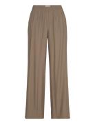 Trousers Bottoms Trousers Straight Leg Brown Rosemunde