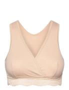 Crossover Sleeping Nursing Bra Lingerie Bras & Tops Maternity Bras Beige Carriwell