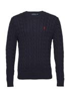 Cable-Knit Cotton Sweater Designers Knitwear Round Necks Navy Polo Ralph Lauren