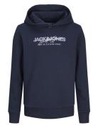 Jjalvis Sweat Hood Jnr Tops Sweatshirts & Hoodies Hoodies Navy Jack & J S