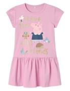 Nmfjassa Peppapig Ss Dress Cplg Dresses & Skirts Dresses Casual Dresses Short-sleeved Casual Dresses Pink Name It