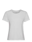 Essential Mesh Detail Tee Sport T-shirts & Tops Short-sleeved White Casall