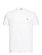 H/S Polo Shirt Tops Polos Short-sleeved White United Colors Of Benetton