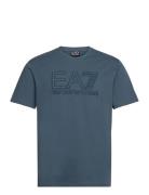 T-Shirt Tops T-Kortærmet Skjorte Navy EA7