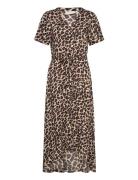 Kamarta Long Dress Knælang Kjole Brown Kaffe