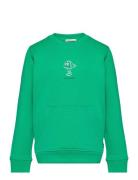 Sweatshirt With Back Print Tops Sweatshirts & Hoodies Sweatshirts Green Tom Tailor