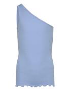 Cotton Shoulder Top Tops T-shirts Sleeveless Blue Rosemunde Kids