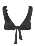 Wide Strap Bikini Top Swimwear Bikinis Bikini Tops Triangle Bikinitops Black Gina Tricot