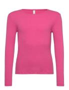 Pkkitte Ls Top Noos Bc Tops T-shirts Long-sleeved T-Skjorte Pink Little Pieces