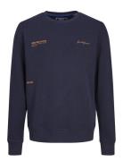 Jjgreat B2S Sweat Crew Loose Ln Jnr Tops Sweatshirts & Hoodies Sweatshirts Navy Jack & J S