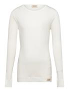 Plain Tee Ls Tops T-shirts Long-sleeved T-Skjorte White MarMar Copenhagen