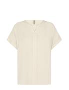 Sc-Radia Tops Blouses Short-sleeved Cream Soyaconcept