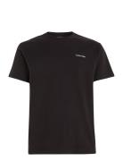 Micro Logo Interlock T-Shirt Tops T-Kortærmet Skjorte Black Calvin Klein