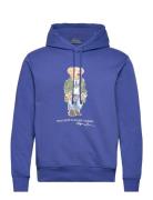 Polo Bear Fleece Hoodie Tops Sweatshirts & Hoodies Hoodies Blue Polo Ralph Lauren