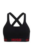 Bralette Padded Sporty Logo Lingerie Bras & Tops Soft Bras Tank Top Bras Black HUGO