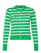 Striped Cotton-Blend Cardigan Tops Knitwear Cardigans Green Polo Ralph Lauren