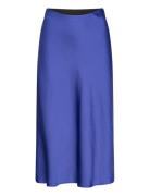 Yaspastella Hw Midi Skirt - Ca Knælang Nederdel Blue YAS