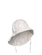 Sun Hat W. String Solhat Pink En Fant