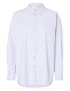 Slfnova Ls Oxford Shirt Noos Tops Shirts Long-sleeved Blue Selected Femme