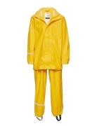 Basic Rainwear Set -Solid Pu Outerwear Rainwear Rainwear Sets Yellow CeLaVi