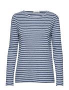 Nobel Ls Stripe 3173 Tops T-shirts & Tops Long-sleeved Blue Samsøe Samsøe