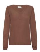 Amber Blouse Ls Tops Blouses Long-sleeved Brown Kaffe