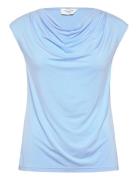 Rwbiarritz Sl Waterfall T-Shirt Tops T-shirts & Tops Sleeveless Blue Rosemunde