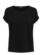 Onlmoster S/S O-Neck Top Noos Jrs Tops T-shirts & Tops Short-sleeved Black ONLY