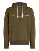 Tommy Logo Hoody Tops Sweatshirts & Hoodies Hoodies Green Tommy Hilfiger