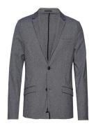 Superflex Knitted Blazer Suits & Blazers Blazers Single Breasted Blazers Grey Lindbergh