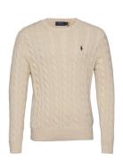 5/1 Roving Cotton-Lsl-Plo Designers Knitwear Round Necks Cream Polo Ralph Lauren