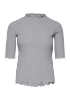 Candacekb Ss Tee Tops T-shirts & Tops Short-sleeved Grey Karen By Simonsen