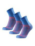 Long Distance Running Socks 3-Pack Sport Socks Footies-ankle Socks Blue Danish Endurance