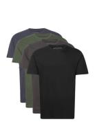 10 Pack T-Shirt Tops T-Kortærmet Skjorte Black Denim Project