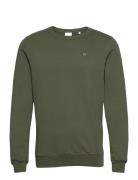 Erik Basic Badge Sweat - Gots/Vegan Tops Sweatshirts & Hoodies Sweatshirts Green Knowledge Cotton Apparel