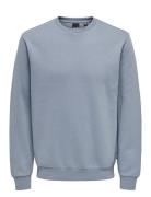 Onsceres Crew Neck Noos Tops Sweatshirts & Hoodies Sweatshirts Blue ONLY & SONS