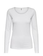 Onllive Love L/S Ck Top Noos Jrs Tops T-shirts & Tops Long-sleeved White ONLY