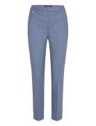 Double-Faced Stretch Cotton Pant Bottoms Trousers Slim Fit Trousers Blue Lauren Ralph Lauren
